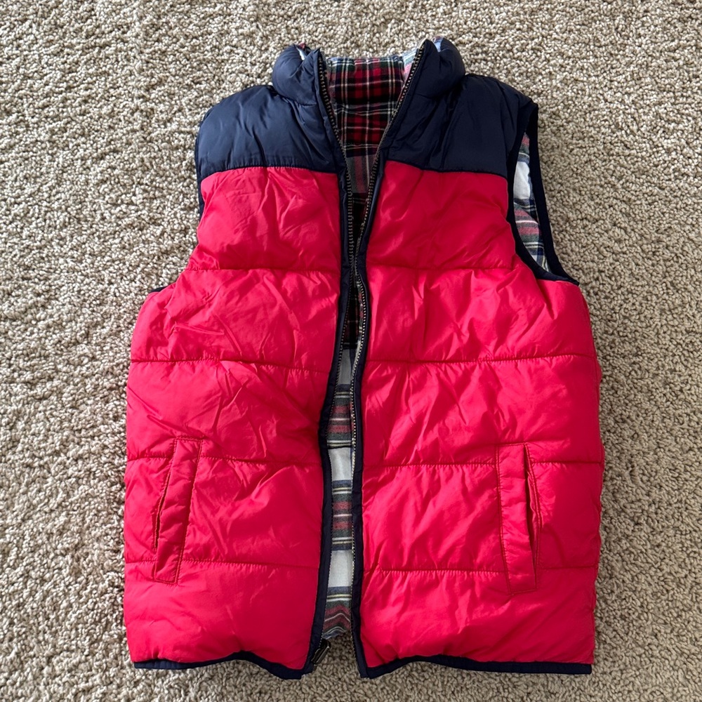 Red and Navy Puffer Vest
